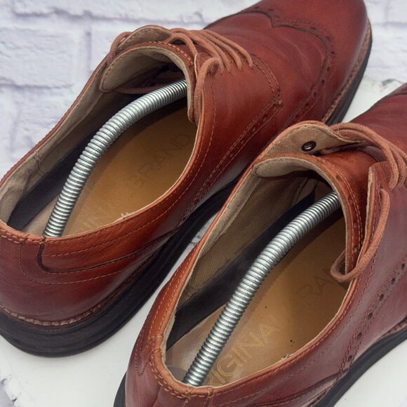 Cole Haan Men's OriginalGrand Wingtip Leather Oxford Woodbury Java C26472 SZ 12M - Picture 4 of 10
